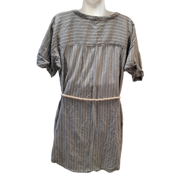 Sanctuary Striped Black and White Button Down Ellis Shirt Dress, Size M - Picture 4 of 12